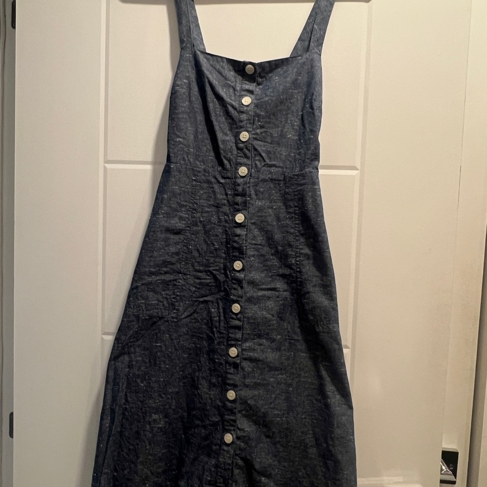 Madewell Chambray Button-Front Midi Dress